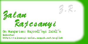 zalan rajcsanyi business card